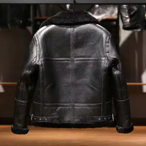 Veste en cuir 2025 de qualité supérieure pour homme vestes grande taille avec fermeture éclair veste en cuir de moto en Pu pour hommes - Product Image 2