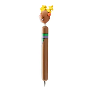 Penna Promozionale Personalizzata a Forma di Pupazzo di Neve in Legno GTE - Product Image 3
