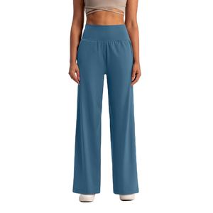 กางเกงโยคะขาบานเอวกลางสำหรับผู้หญิง ระบายอากาศได้ดี เหมาะสำหรับออกกำลังกายและโยคะ สวมใส่สบาย - Product Image 1