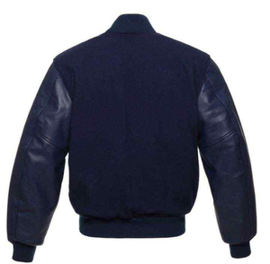 Venta al por mayor de chaqueta de los hombres Varsity clásico estilo universitario de béisbol Letterman diseño mezcla de lana cuerpo de cuero mangas con estilo cálido - Product Image 4
