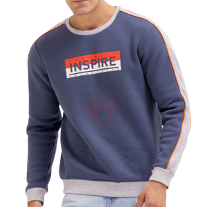 Sweat-shirt en molleton doublé 100 % coton biologique de qualité supérieure pour homme, grande taille, écologique, anti-plis, tricoté, motif uni - Product Image 1