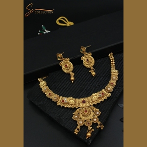 Ssumaira trae joyería artificial tradicional pakistaní conjunto de collar RAJWARI tradicional - Product Image 1