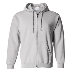 Sudaderas con capucha y sudaderas para hombre con cremallera sólida de 180 quilates de gran tamaño para hombre Patrón de estampado de invierno - Product Image 4
