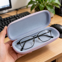 Étui à lunettes de vue en cuir brillant coloré anti-rayures, facile à transporter, pour lunettes de lecture