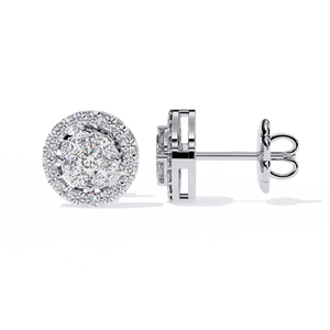 Boucles d'oreilles en or 18 carats brillantes avec diamant de laboratoire, boucles d'oreilles de qualité supérieure - Product Image 6