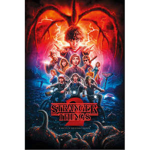 Ensemble de 3 affiches de style moderne Stranger Things, mettant en scène les saisons 1, 2 et 3, en papier, pour une utilisation murale - Product Image 1