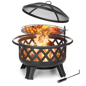 Trendy Design Iron <b>Fire</b> <b>Pit</b> <b>Wood</b> <b>Burning</b> <b>Fire</b> <b>Pit</b> Deep Bowl Outdoor & Indoor Round Handmade Black <b>Fire</b> <b>Pits</b> With Cover - Product Image 6