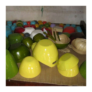 Bol de service en bambou fait main motif en bois naturel durable et lisse pour table à manger de collations aux fruits ou inspiration de cadeau - Product Image 6