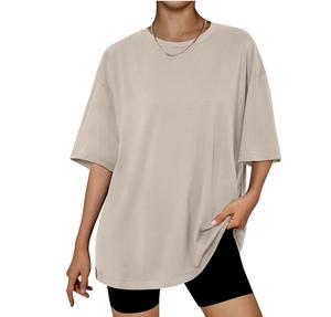 T-shirts d'été en coton pour femmes OEM Short Sleeve Custom Design Tee Top for Women Casual Clothing - Product Image 1