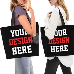 Bolsa de Compras de Algodón de Lujo para Mujer, Diseño Personalizado, Bolso de Mano, Bolso de Hombro, Impresión de Serigrafía de Alta Calidad, Ecológica - Product Image 1