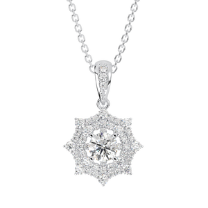 Collar con colgante en forma de Sol de Plata de Ley 925 de estilo Vintage de alta calidad al por mayor, joyería fina nueva para mujer, Diamante CZ Zircon - Product Image 2