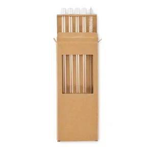 Eco-Friendly <b>Reusable</b> Glass <b>Straws</b> Set Green Gadgets for Drinking - Product Image 5