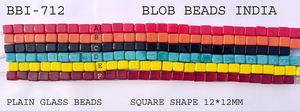 Perles de verre unies artisanales multicolores perles simples en vrac pour Bracelet collier conceptions lampe travail perles de verre unies d'Inde - Product Image 5