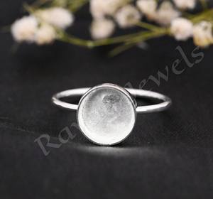 925แท้เงินสเตอร์ลิงแหวนที่ระลึกน้ำนมแม่แบบ DIY สายรัดเรียบง่ายพร้อมขี้เถ้าจากเรซิ่นงานชุบทอง18K ถ้วยชุบทองการตั้งค่าที่ว่างเปล่า - Product Image 5