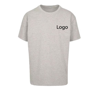 Camiseta de Cuello Redondo con Logo Personalizado, Hombros Caídos, Estilo Holgado para Hombre, Diseño Elegante, Algodón Jersey Grueso para Otoño y Verano, 100% Algodón - Product Image 1