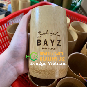 Échantillon gratuit Vaisselle Tasse écologique faite à la main Tasse en papier réutilisable pour boire/bambou avec logo gratuit Fabriqué au Vietnam - Product Image 3