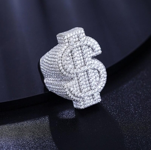 Anillo Moissanite VVS Anillo Moissanite personalizado Anillo Moissanite Hip Hop Anillo Moissanite Anillo para hombres Anillo de moissanite helado Anillo de diamante - Product Image 1