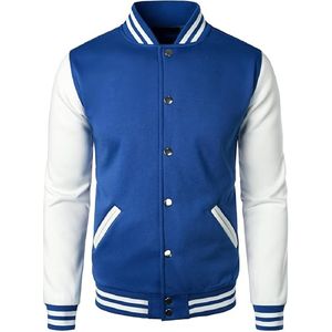 Veste de baseball à boutons pour hommes en gros avec décoration brodée en laine, veste d'hiver pour hommes - Product Image 1