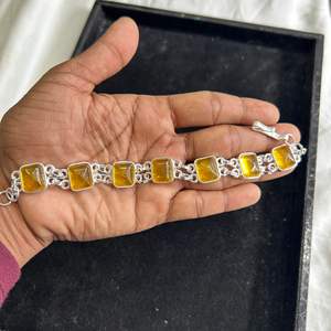 Pulsera de piedra natural negra rectangular de alta calidad - Product Image 2