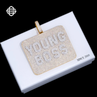 Pendentif personnalisé en argent plaqué 925 avec diamants Moissanite Iced Billion Dollar Baby pour hommes et femmes, bijoux Hip Hop Bling Rapper Streetwear