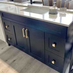 Tocadores de baño modernos de tamaño personalizado resistentes al agua ecológicos de madera maciza que venden bien - Product Image 4