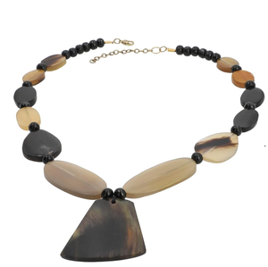 Collier fabriqué en corne de buffle de qualité supérieure accepter une conception personnalisée collier en corne de buffle à la mode corne de buffle par glowin fashion - Product Image 1