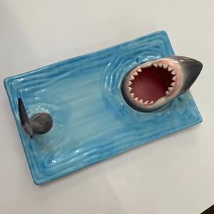 Assiettes à <span class=keywords><strong>sushi</strong></span> requin, design nordique, vaisselle en porcelaine écologique, style ludique et mignon, utilisation en restaurant et hôtel, four réactif AB - Product Image 3