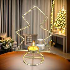 Portavelas con Forma de Árbol de Navidad para Decoración del Hogar, Decoración de Mesa para Pascua, Navidad, Bodas, Cumpleaños - Product Image 4