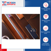 Nexgen Exports Fabriqué en Inde Porte-documents en cuir personnalisable format A4 Fonction de transport facile Options de conception de logo personnalisé Prix raisonnable