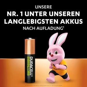 Pin sạc lại <span class=keywords><strong>Duracell</strong></span> Recharge Ultra <span class=keywords><strong>AAA</strong></span> Micro LR6 900 mAh, gói 4 viên - Product Image 5