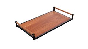 Bandeja de madera de acacia moderna de gran venta, forma redonda con serpientes pulidas regulares para servir comida, desayuno para servir comida de serpientes - Product Image 6
