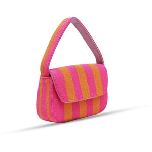 กระเป๋าถือทำมือประดับลูกปัดแก้วหลากสีจาก MS Handicraft กระเป๋าถือแบบสบายๆ งานฝีมืออินเดีย รูปทรงบาแกตต์  รับสั่งทำตามแบบ - Product Image 1