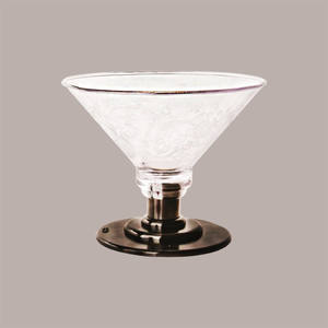 Gobelet en plexiglas transparent réutilisable EIS de 600 cc avec base noire, matériau plastique, contact alimentaire sans danger pour la crème glacée - Product Image 2