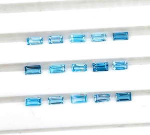 2x4mm naturel suisse bleu topaze baguette taillée à facettes pierres précieuses en vrac topaze calibré perles de pierre à facettes pour la fabrication de bijoux en vrac - Product Image 5
