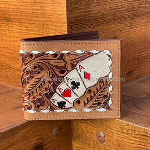 Venta al por mayor de cuero mecanizado a mano RFID bloqueo titular de la tarjeta de crédito cartera y cuero genuino de lujo diseñador largo Ases cartera conjuntos - Product Image 3