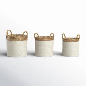 Panier décoratif en jacinthe d'eau et en herbe de mer, panier de rangement fait à la main, vente en gros, écologique, fabriqué au Vietnam - Product Image 5