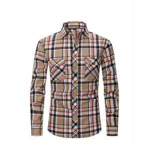 Camisa de franela a cuadros de algodón para hombre con logotipo personalizado OEM, camisas suaves, cómodas y transpirables, venta al por mayor de fábrica, camisas para hombre hechas a medida - Product Image 1