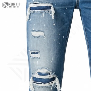 Pantalones Vaqueros de Mezclilla, Pantalones Ajustados, Tela Totalmente Almidonada, Venta al por Mayor, Pantalones Vaqueros de Mezclilla para Hombre, Moda Popular, Slim Fit, Casual Elegante, Spandex/Algodón - Product Image 4