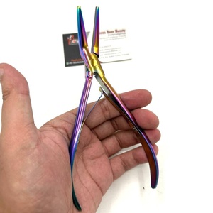 Arc-en-ciel Micro Perles 6D Ensemble D'outils D'extension De Cheveux Logo Marque Épilateur Pince Boucle Tirant Aiguilles Kit Dentelle Perruque - Product Image 3