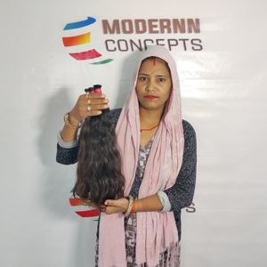 100% cabello humano virgen crudo cutícula alineada sin procesado químico proveedor natural a granel templo humano indio extensiones de cabello - Product Image 3