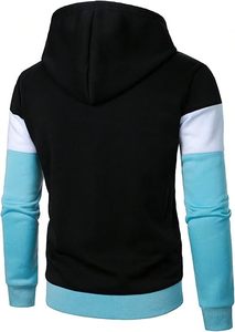 Sudadera con Capucha de Forro Polar para Hombre, Estilo Lujoso Personalizado, Tendencia en Estampados en Relieve, Técnicas Bordadas, Invierno, Teñido Digital Liso - Product Image 3