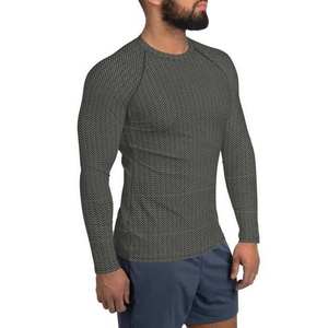 Vêtement de compression à manches longues imprimé pour hommes en gros personnalisé, en spandex et nylon, impression par sublimation, respirant et à séchage rapide - Product Image 5