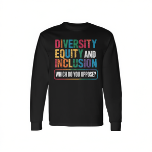 T-shirt a maniche lunghe Diversity Equity and Inclusion: qual è il tuo preferito? Per uso promozionale - Product Image 2