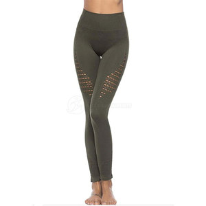 Leggings de compression légers pour femme, nouvelle collection 2024, taille mi-haute, sans couture, en spandex, imprimé uni, taille élastique, séchage rapide - Product Image 3