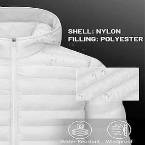 Vestes matelassées à bulles d'hiver personnalisées avec logo pour hommes, col montant, OEM, impression personnalisée, extérieur - Product Image 4