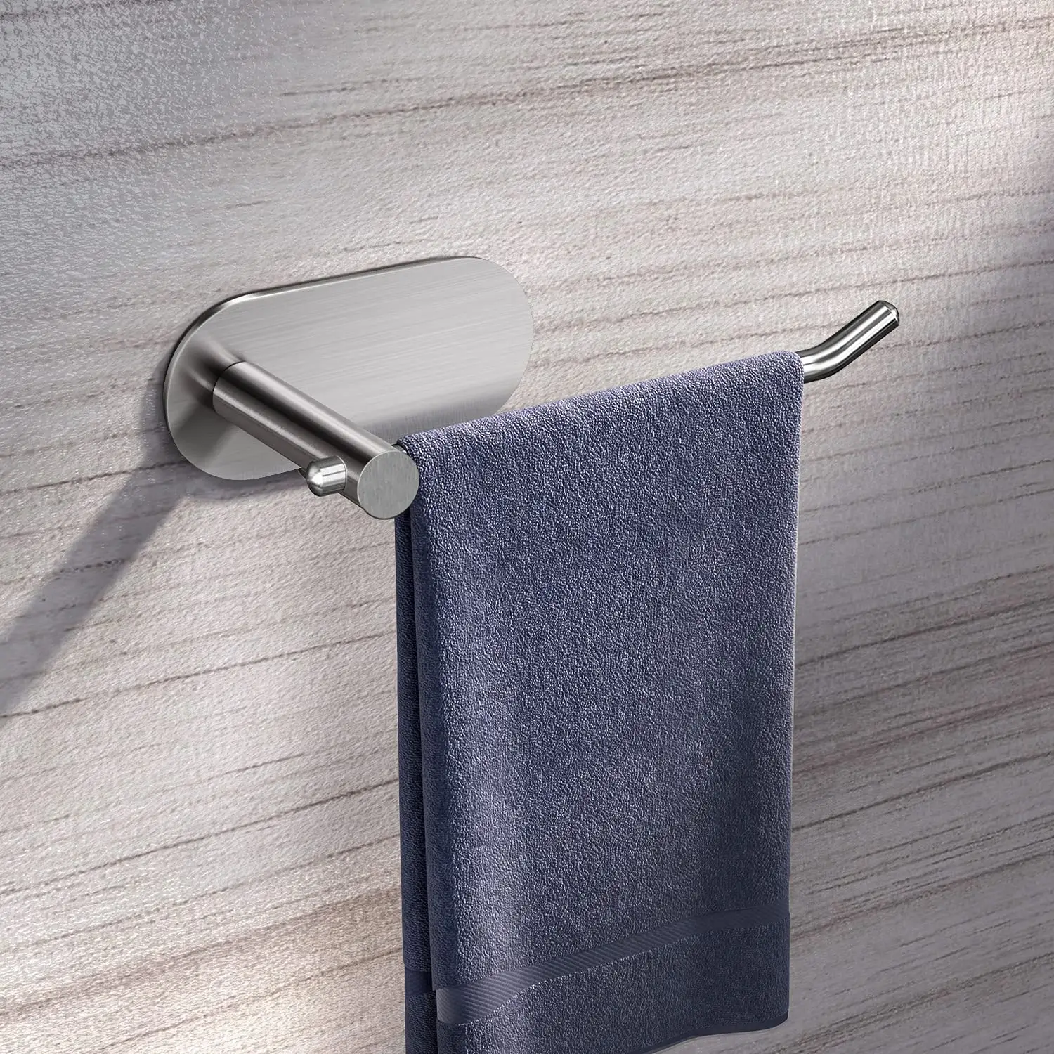 No Drilling Self Adhesive Stainless Steel Hand Towel Holder Bathroom Silver Towel Rack Towel Hooks