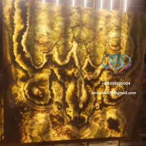 Dalles d'onyx polies violettes, bleues et dorées pour panneaux muraux décoratifs, salle de bain, design d'intérieur - Product Image 4