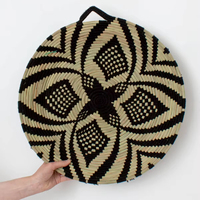 Panier mural bohème en fibre végétale, rotin naturel, jonc de mer, rond, suspendu, décoration de Noël pour la maison et le bureau MMC MA