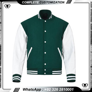 Veste universitaire de coupe confortable avec col montant pour hommes, logo brodé personnalisé, séchage rapide, vente en gros, meilleur prix pour l'hiver - Product Image 2