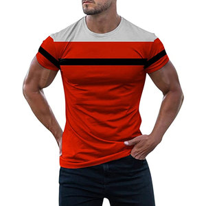 T-shirt à manches courtes et col ras du cou pour entraînement musculaire, couleurs personnalisées, tailles, t-shirt athlétique en coton, vente en gros - Product Image 1